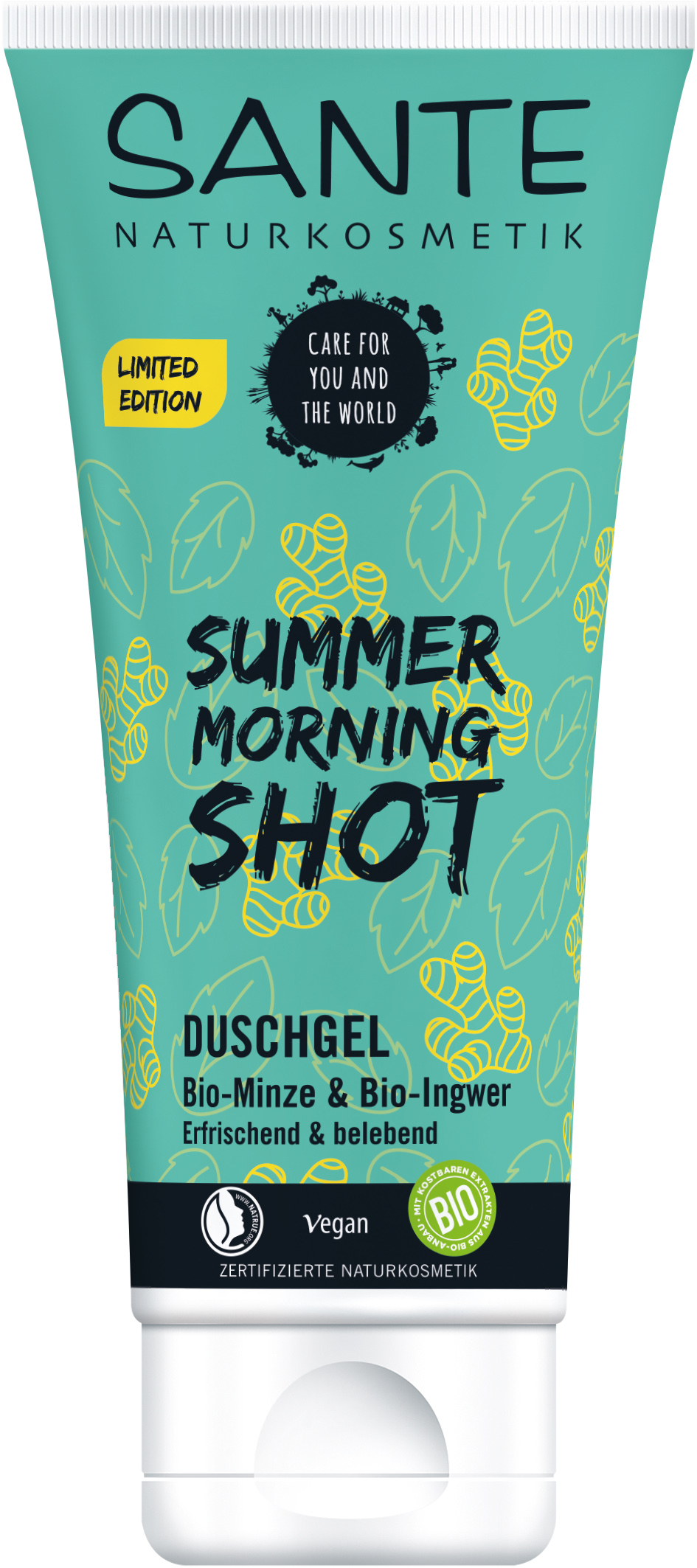 Bio-Minze & SANTE Morning Naturkosmetik Summer Bio-Ingwer Duschgel Shot |