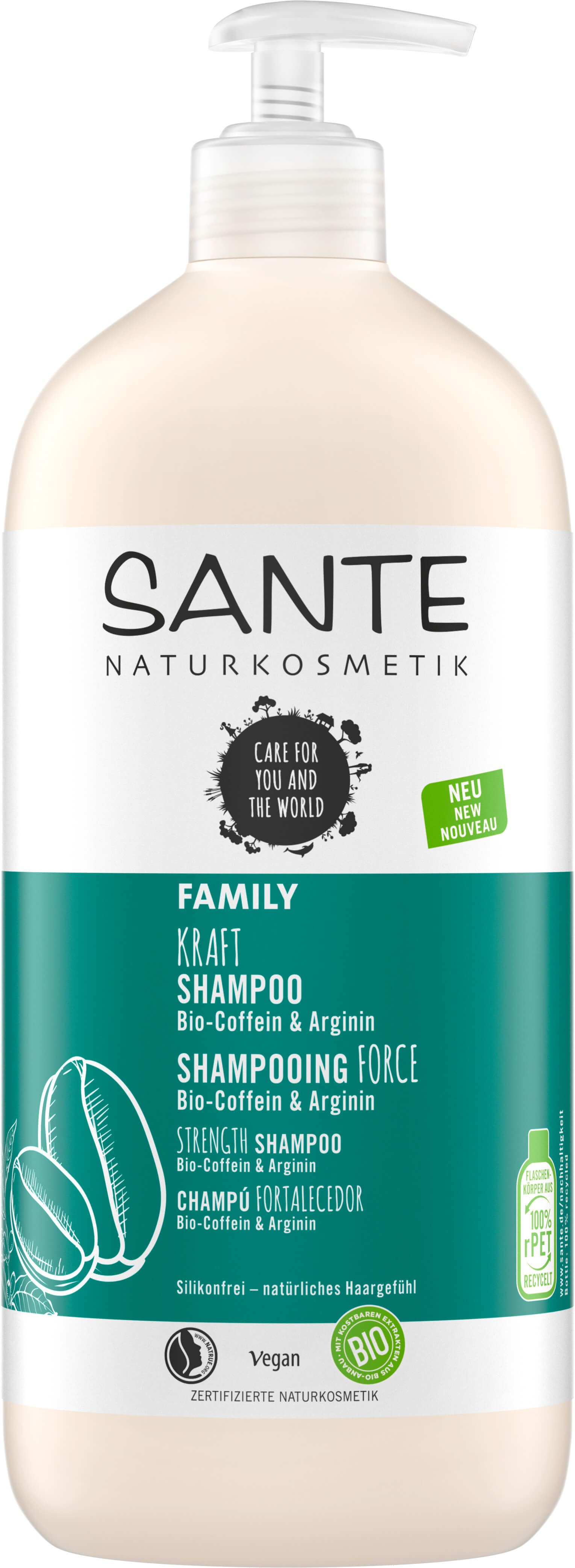 Kraft Shampoo Bio-Coffein & Naturkosmetik SANTE | Arginin