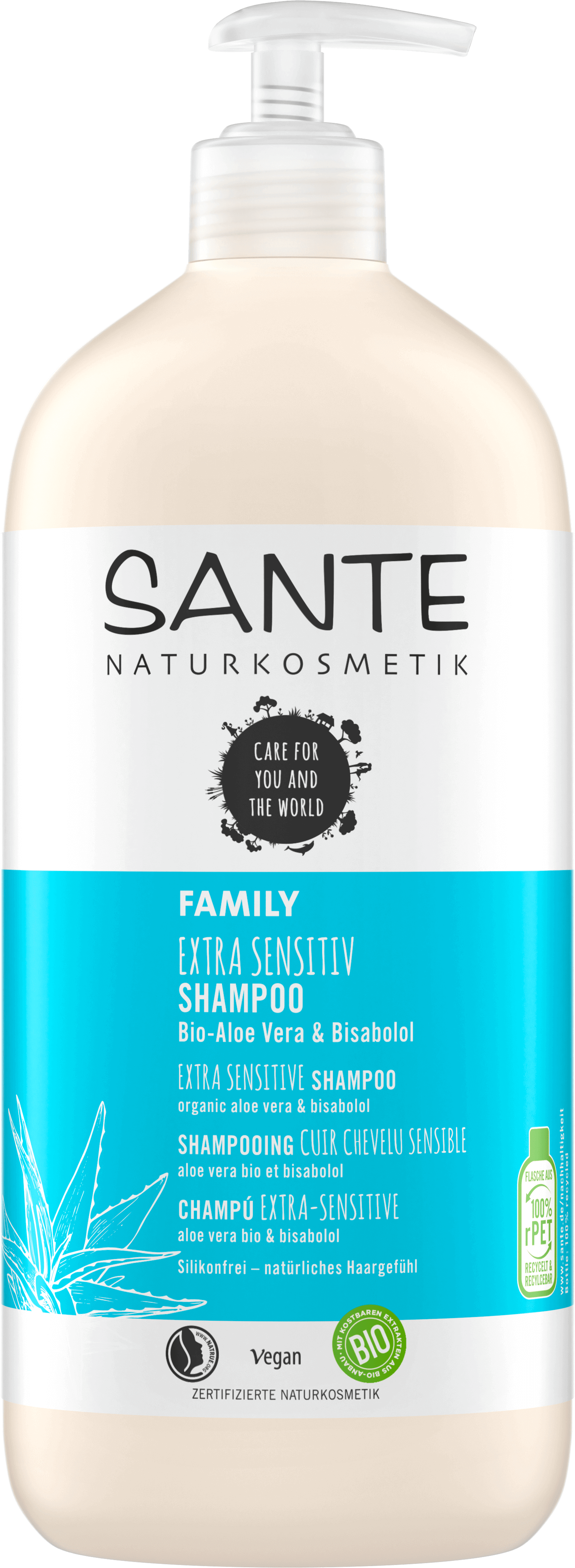 Extra Sensitiv Shampoo SANTE Vera Naturkosmetik | Bisabolol Bio-Aloe 